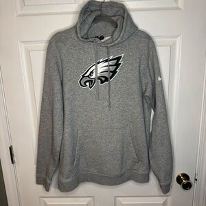 Nike Men's Gray Hoodie with Philadelphia Eagle Graphic NFL Size Large GUC